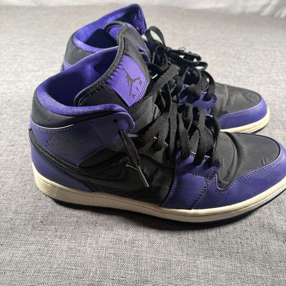 Jordan Air Jordan 1 Mid Mens 10.5 Purple Black Dark Concord 554724-019